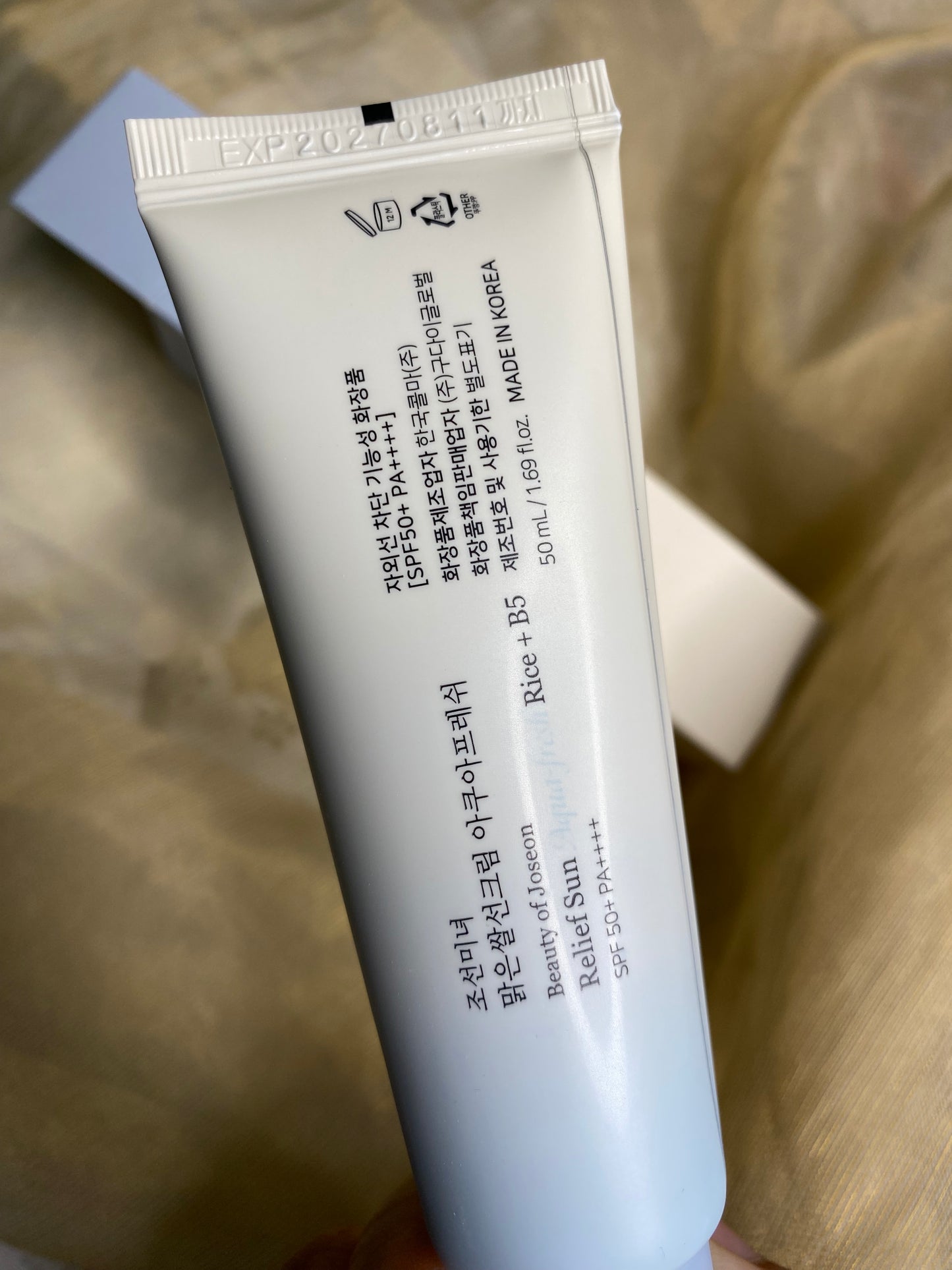 Beauty of Joseon Relief Sun Aqua Fresh Rice + B5 Spf 50+PA++++