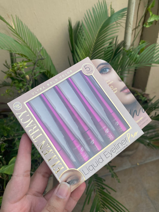 Ellen Tracy Ultra Bold Color Liquid Eyeliner Pro Set of 5 Versatile Shades in one pack