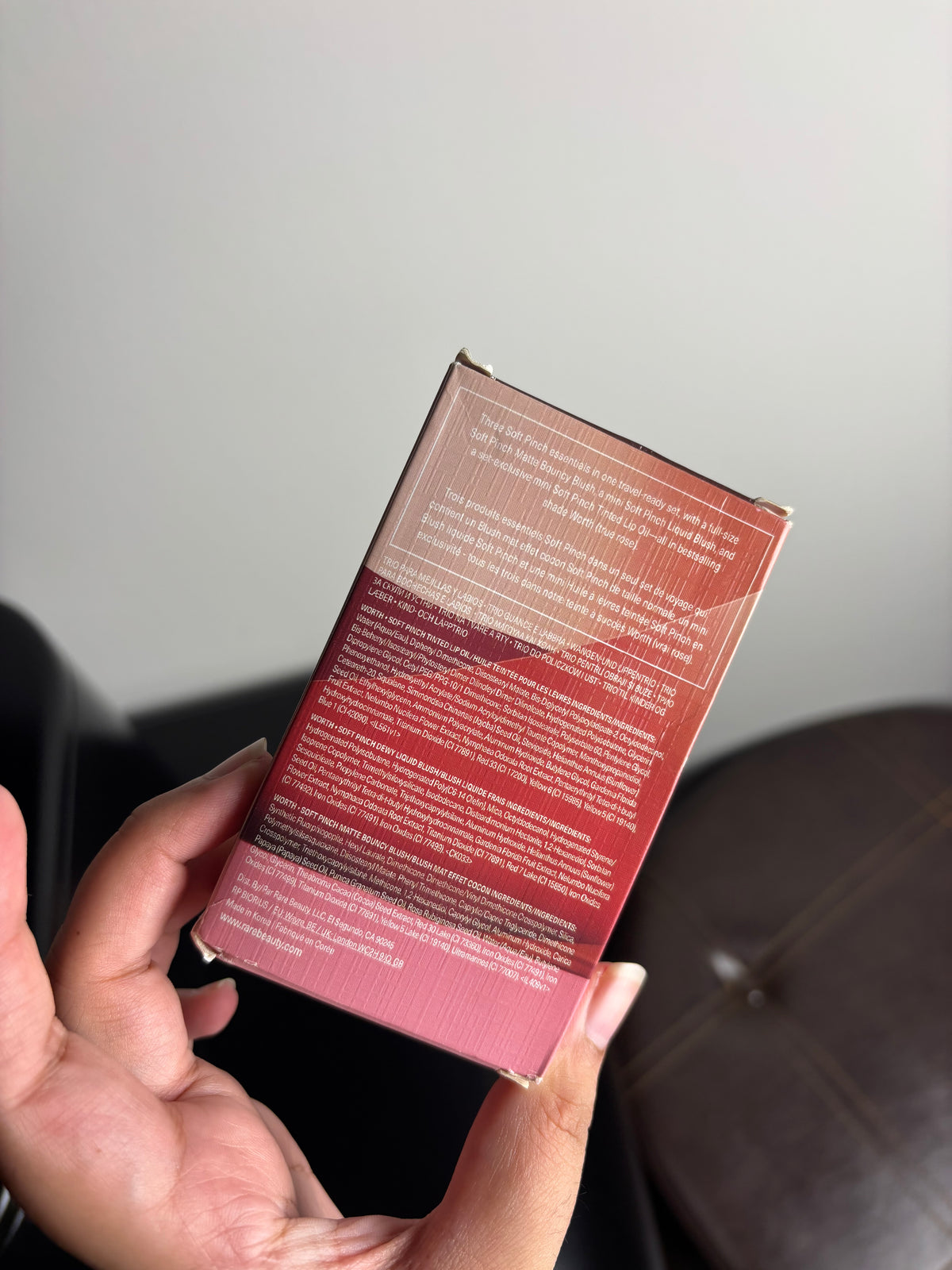 Rare Beauty Soft Pinch Cheek & Lip Trio (Shade Lucky & Happy in Liquid Blush. Shade Hope in Matte Bouncy Blush)