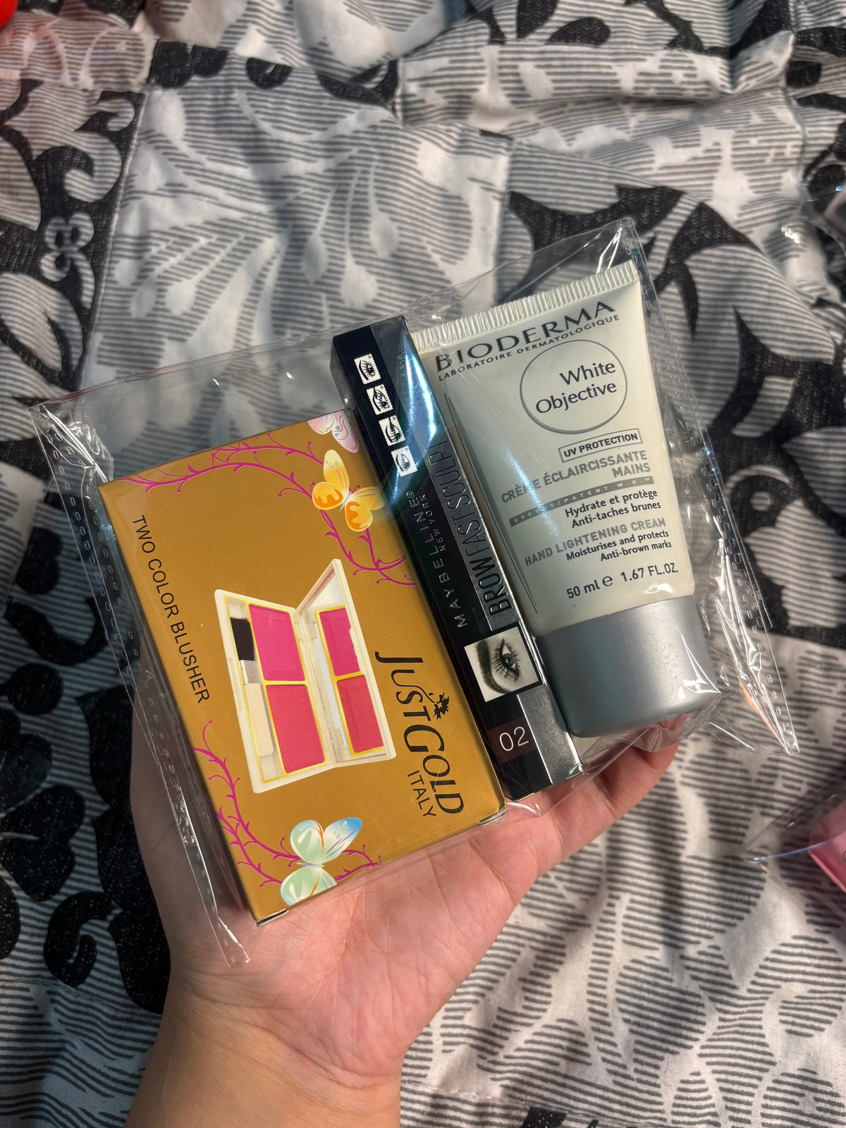Deal A (Bioderma Hand Cream, Maybeline Gel Mascara, Blush Duo)
