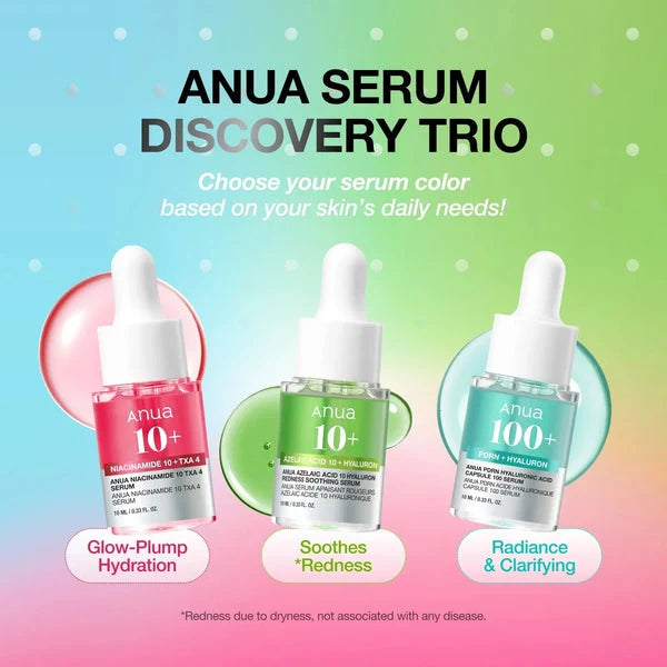 ANUA Serum Minis Discovery Set Trio | Korean Skincare Serums in Pakistan
