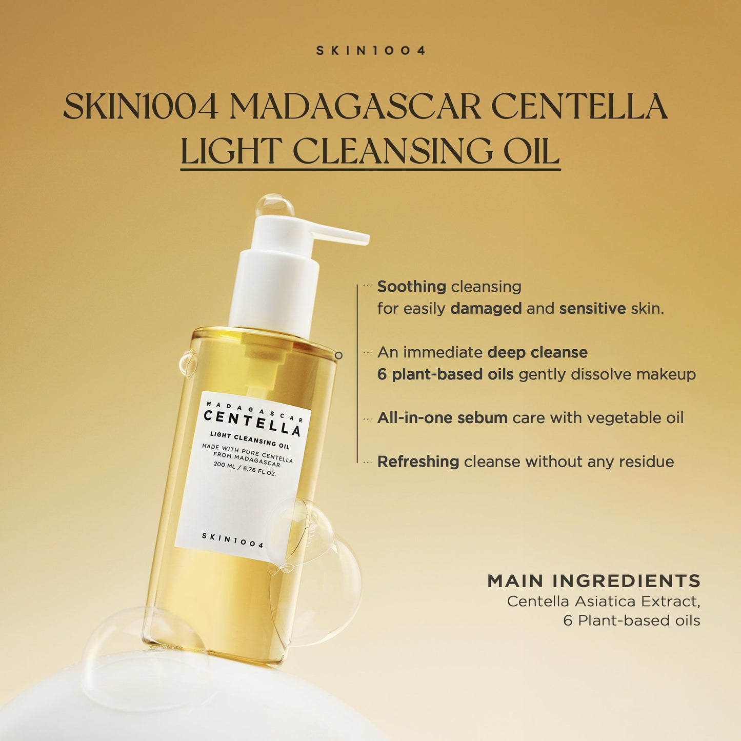 SKIN1004 Madagascar Centella Light Cleansing Oil 200ml | Makeup Remover