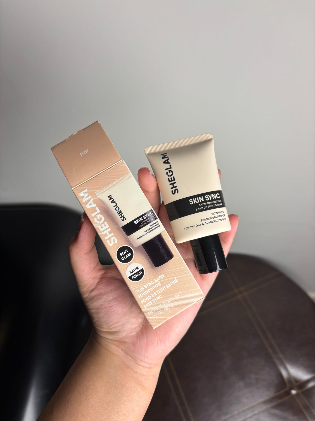 SHEGLAM Skin SYNC Satin Base Fair 30g | Satin Finish Foundation