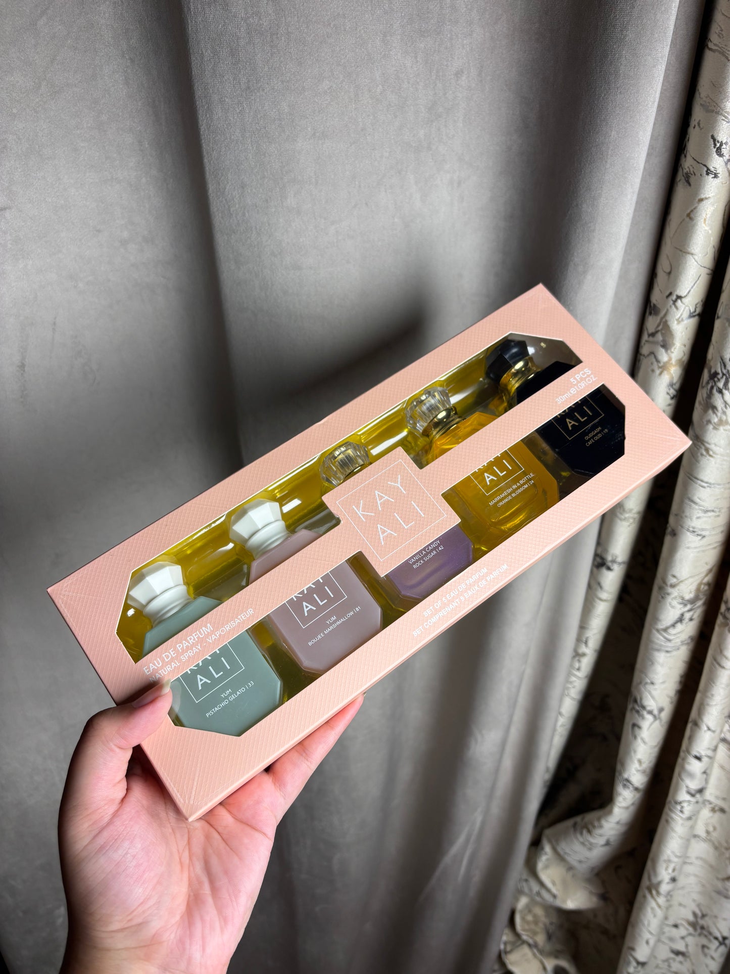 KAYALI Gift Set of 5 | Pistachio Gelato, Boujee Marshmallow, Vanilla 28, Oudgasm & Vanilla Candy