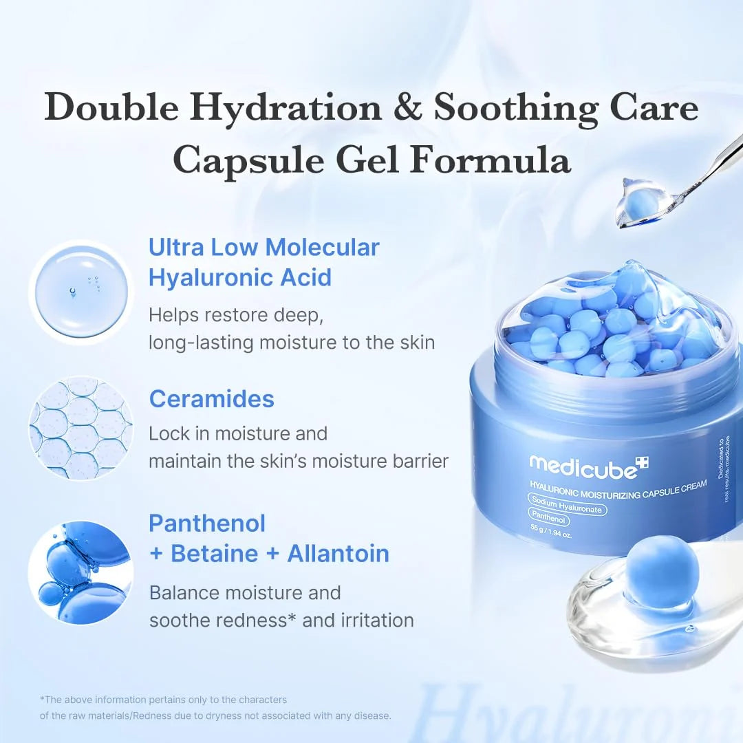 Medicube Hyaluronic Moisturizing Capsule Cream | Korean Hydrating Face Cream