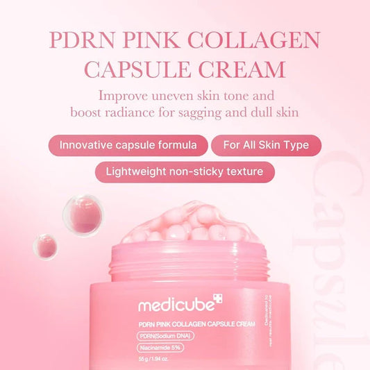 Medicube PDRN Pink Collagen Capsule Cream 55g | Korean Moisturizer