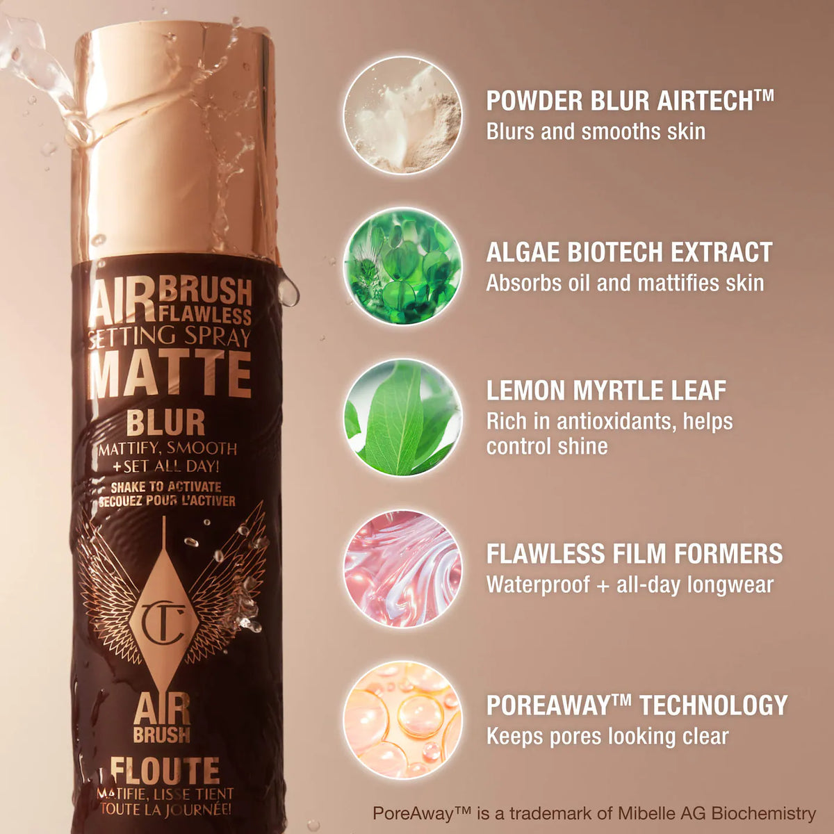 Charlotte Tilbury Airbrush Flawless Setting Spray 100ml | Matte Blur Setting Spray
