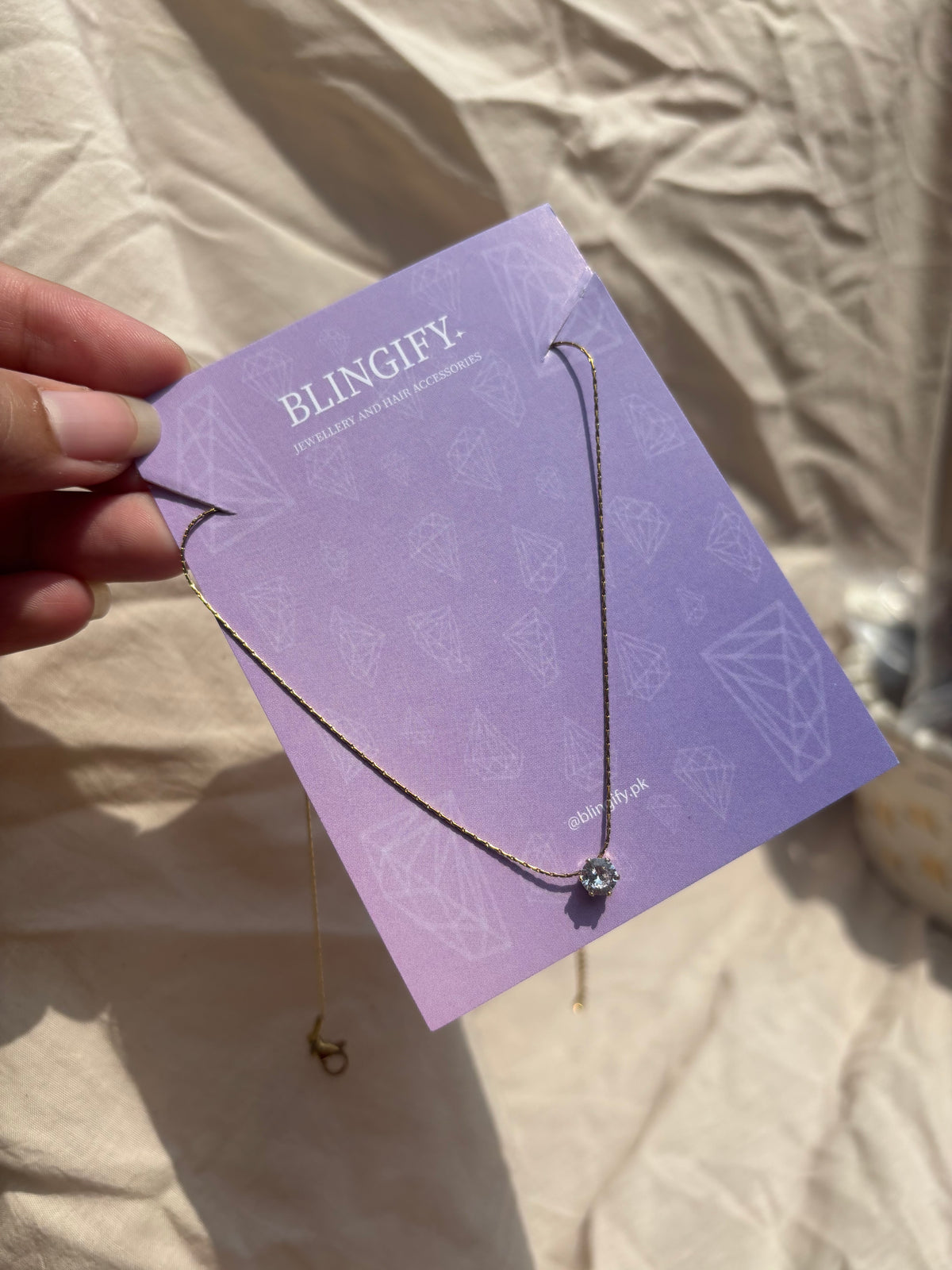 Dainty One Stone Pendant (Stainless Steel, Tarnish Free)
