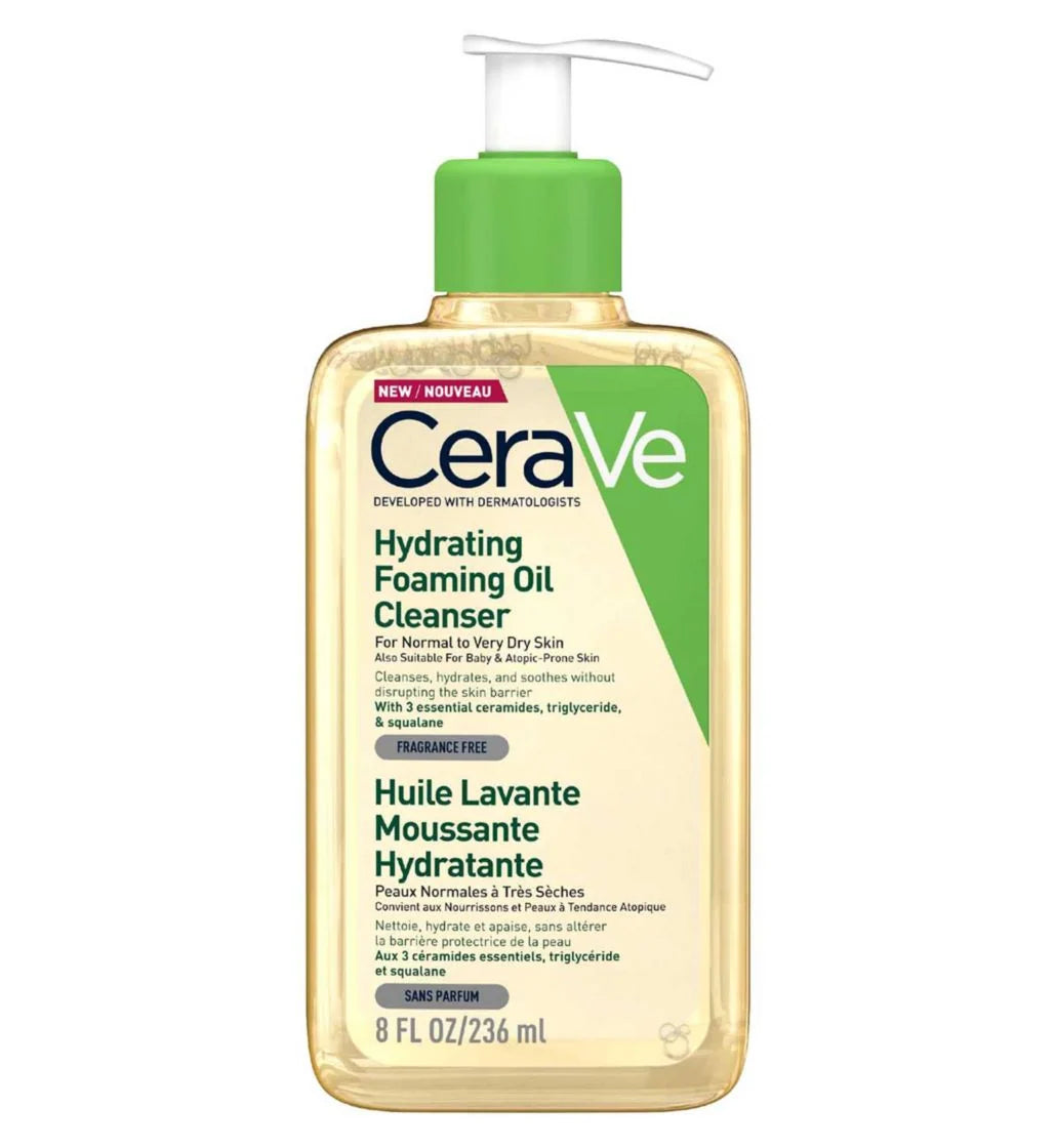 CeraVe Hydrating Foaming Oil Cleanser 237ml | Cleanser for Dry & Very Dry Skin