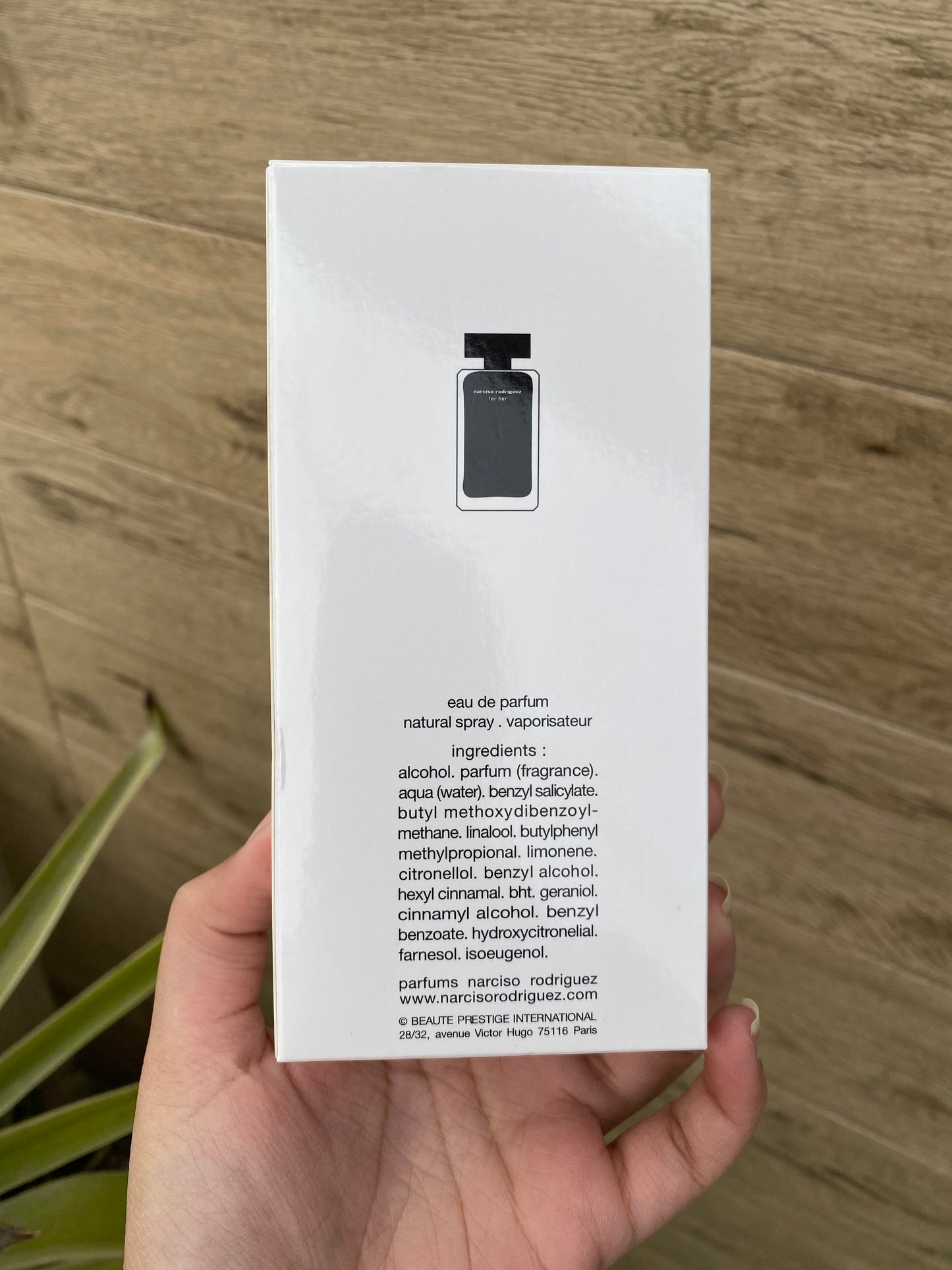 Narciso Rodriguez for her Tester Packaging