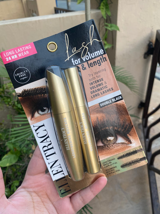 Ellen Tracy Pack of 2 Mascaras Volume & Length Lashes