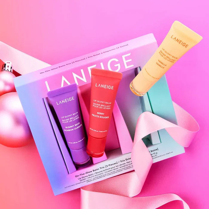 LANEIGE On-The-Glow Lip Balm Trio Set in Pakistan | Bling & Glow
