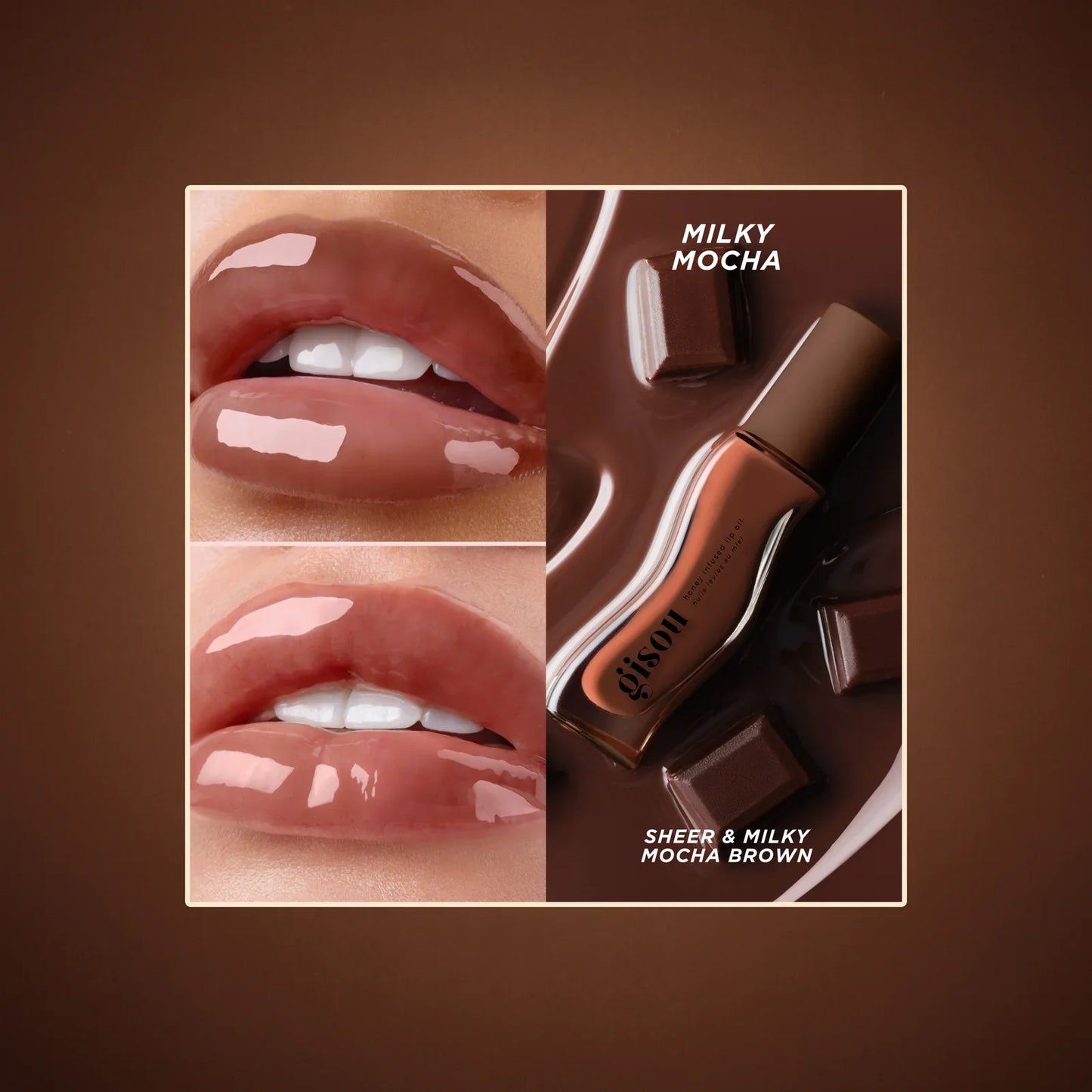 Gisou Glazed Lips | Vanilla Glaze, Sticky Toffee & Milky Mocha