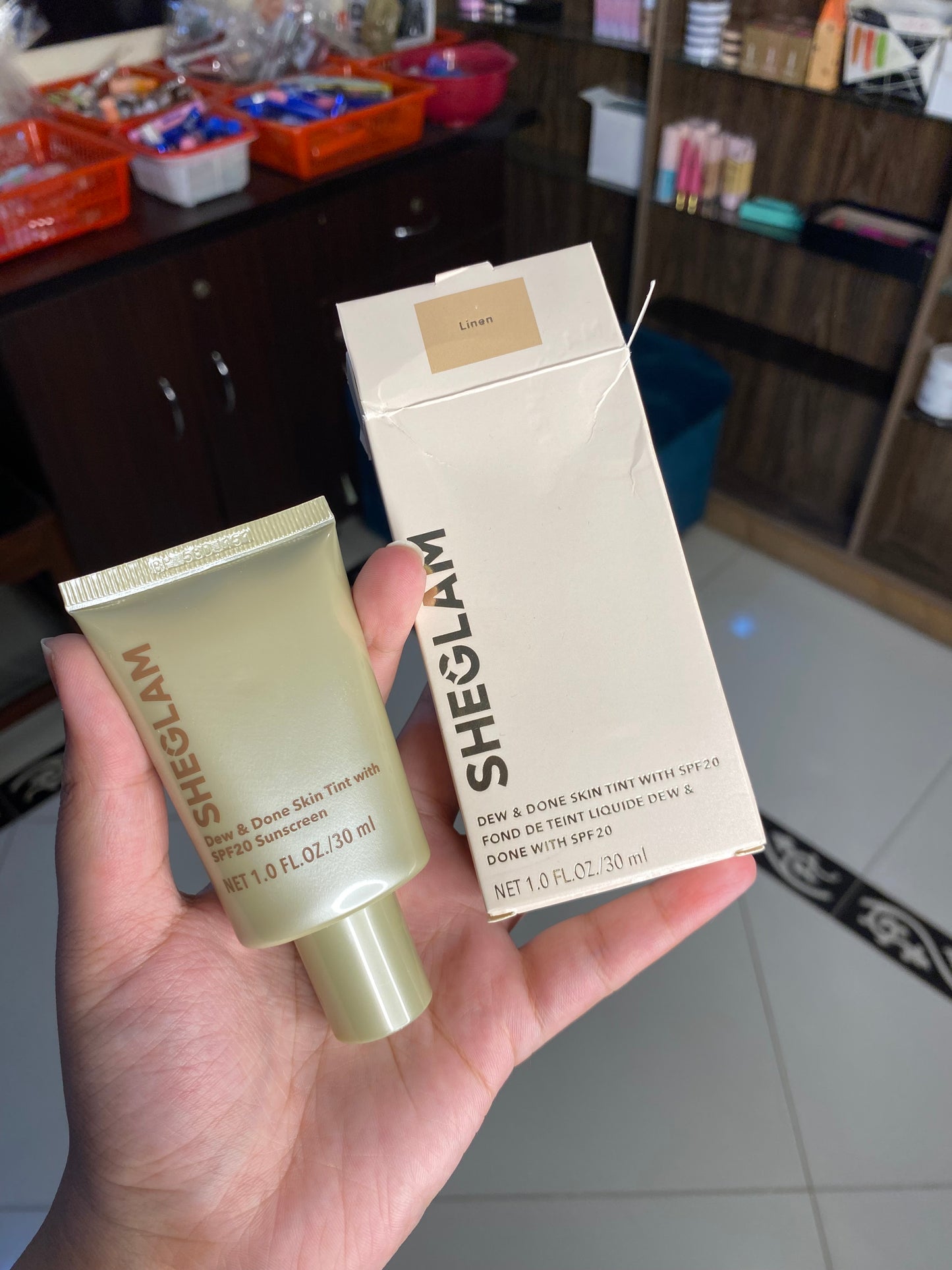 Sheglam Dew & Done Skin Tint with SPF20 Sunscreen Shade Linen