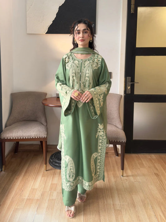 Pistachio Baby Embroidered 3 Piece