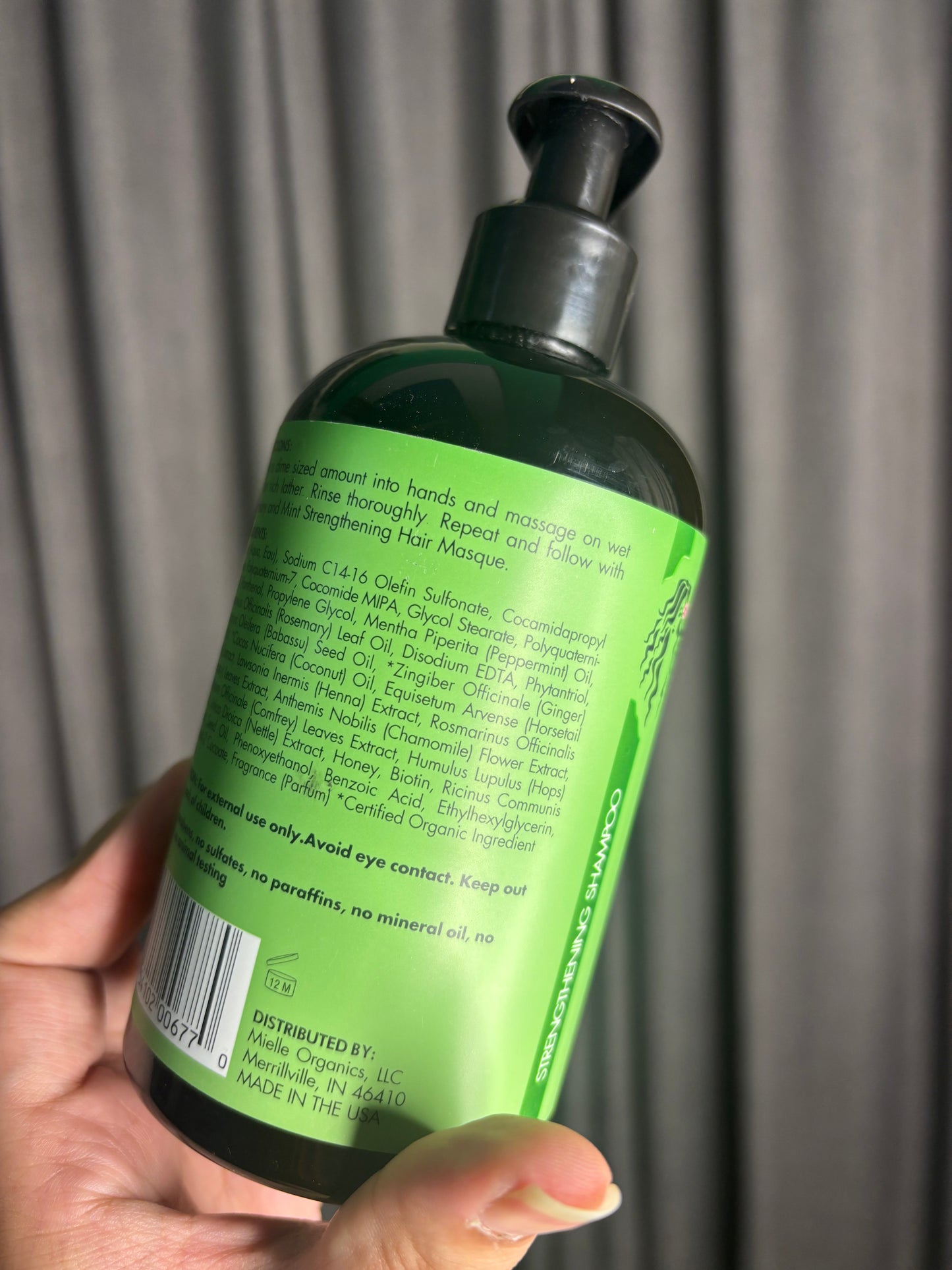 Mielle Rosemary Mint Strengthening Shampoo | Scalp & Hair Strengthening Shampoo