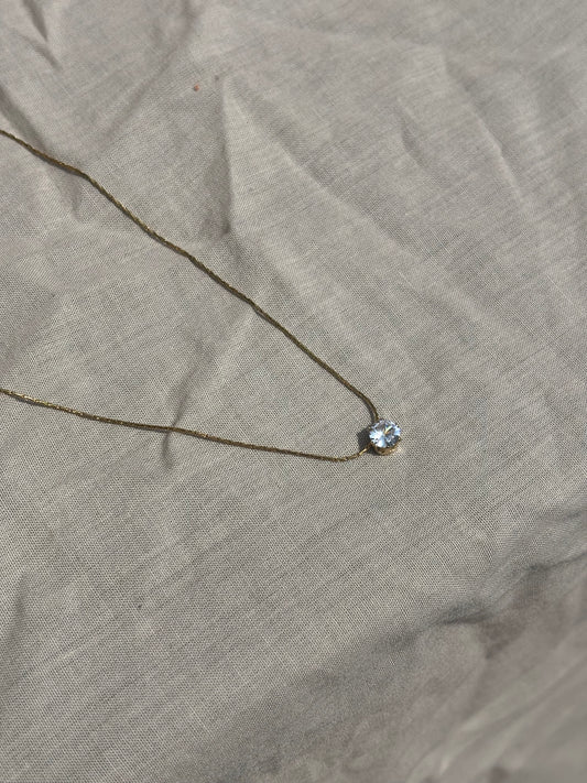 Dainty One Stone Pendant (Stainless Steel, Tarnish Free)