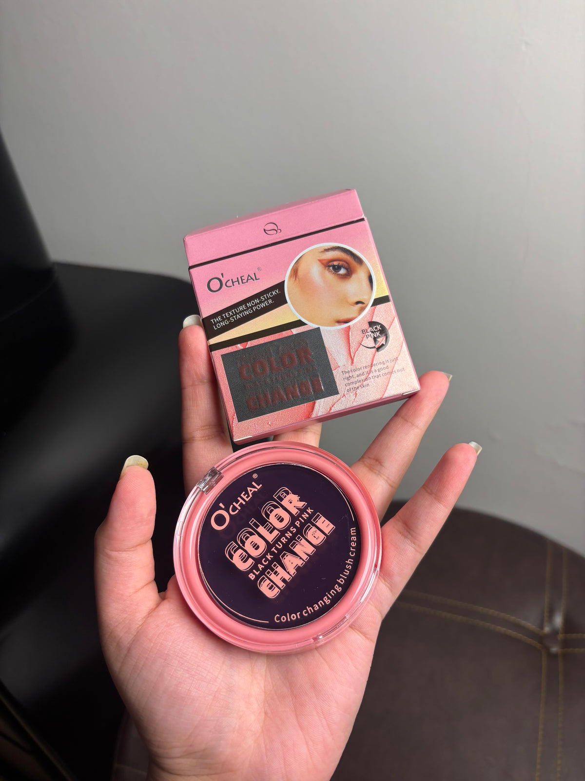 O’Cheal Colour Changing Blush Cream (Color Black turns Pink)