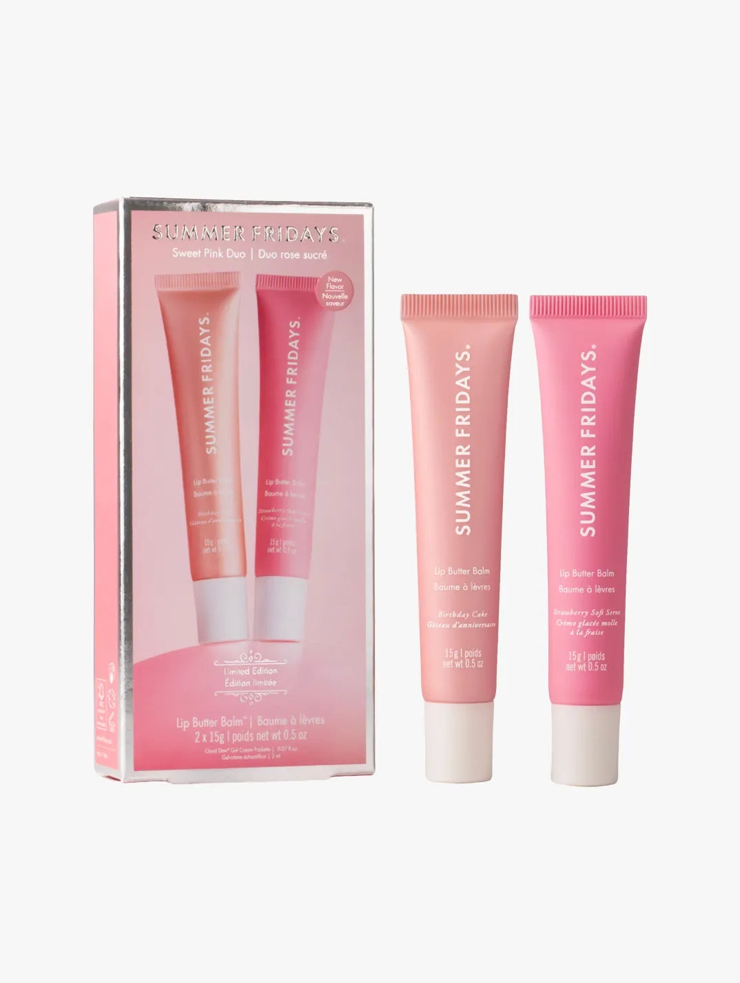 Summer Fridays Sweet Pink Duo Set of 2 | Lip Butter Balm Gift Set