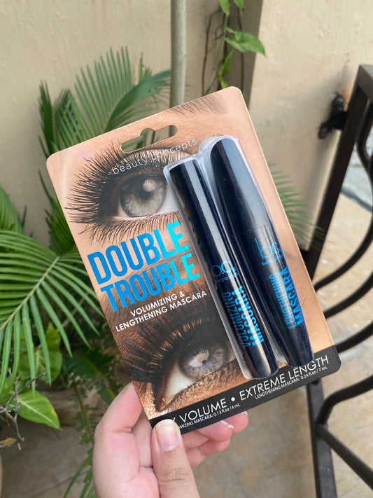 Beauty Concepts Double Trouble Volumizing and Lengthening Mascara Pack of 2