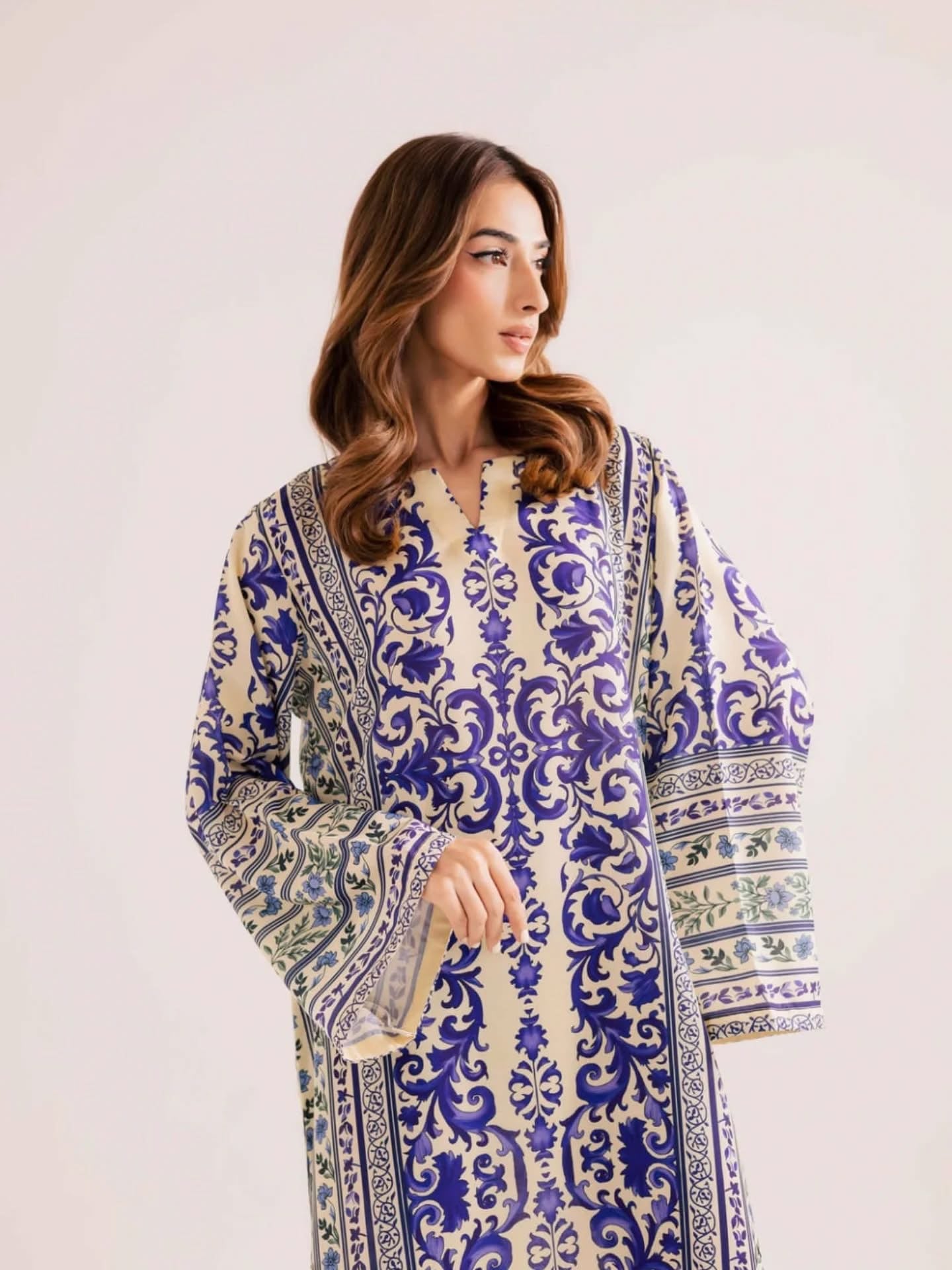 Blue & White Kaftaan