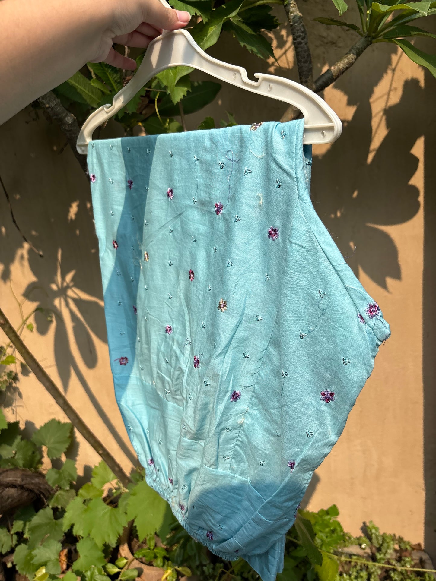 Aqua Embroidered 3 Piece