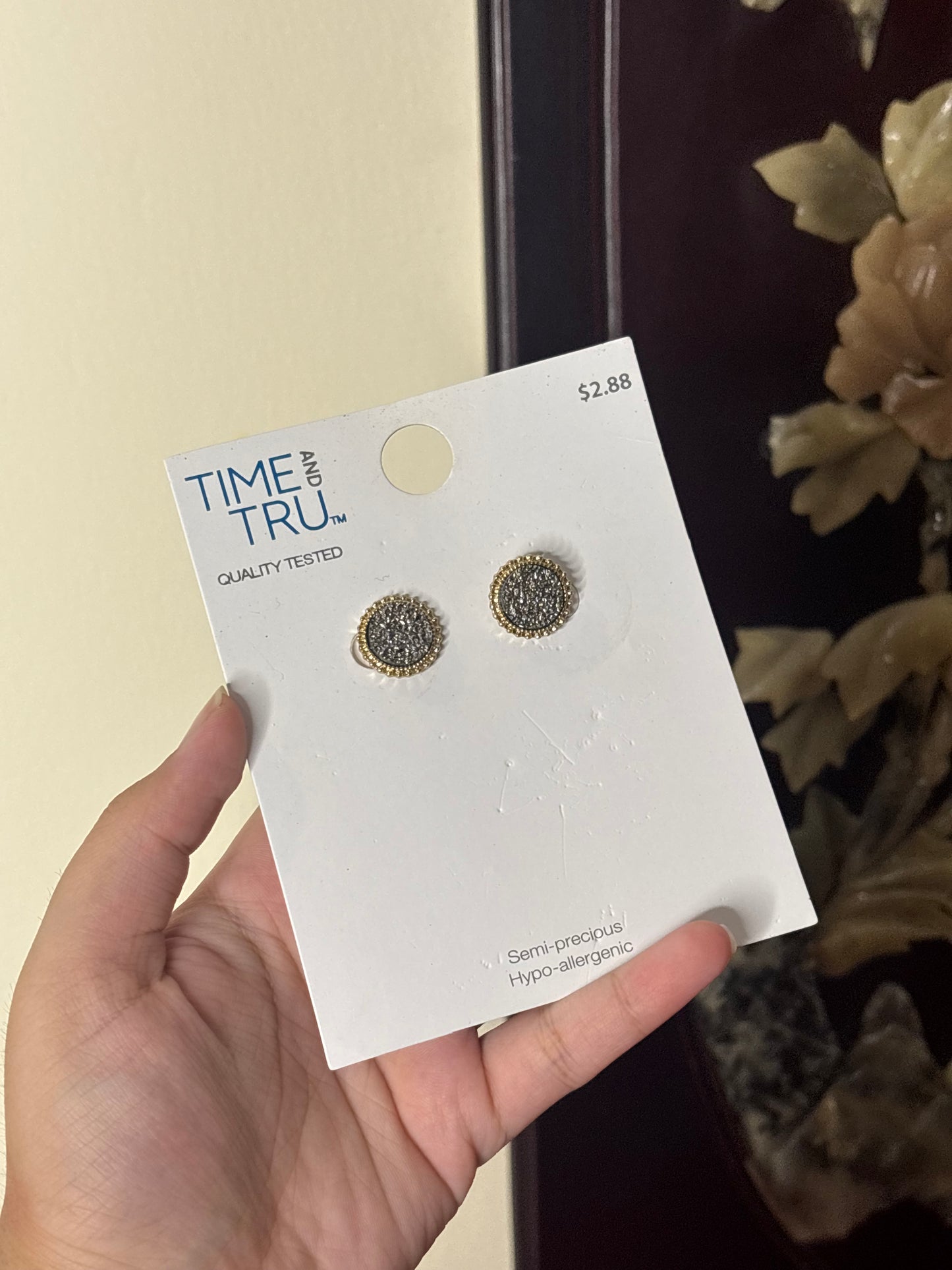 Round Earrings (Semi Precious. Tarnish Free)