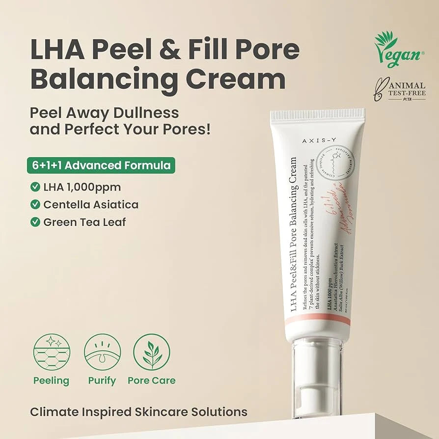 AXIS-Y LHA Peel & Fill Pore Balancing Cream | Pore Care Moisturizer