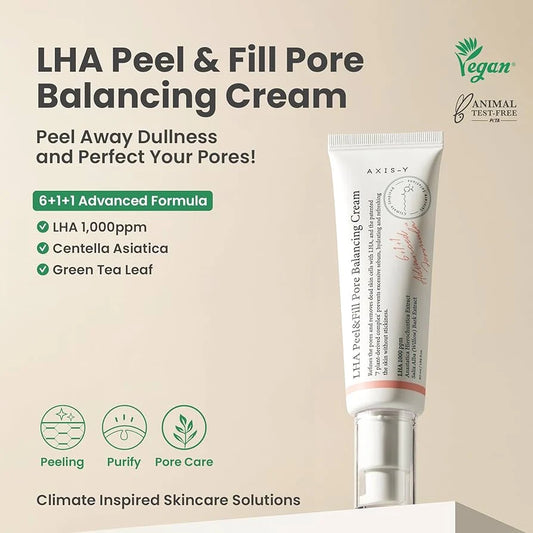 AXIS-Y LHA Peel & Fill Pore Balancing Cream | Pore Care Moisturizer
