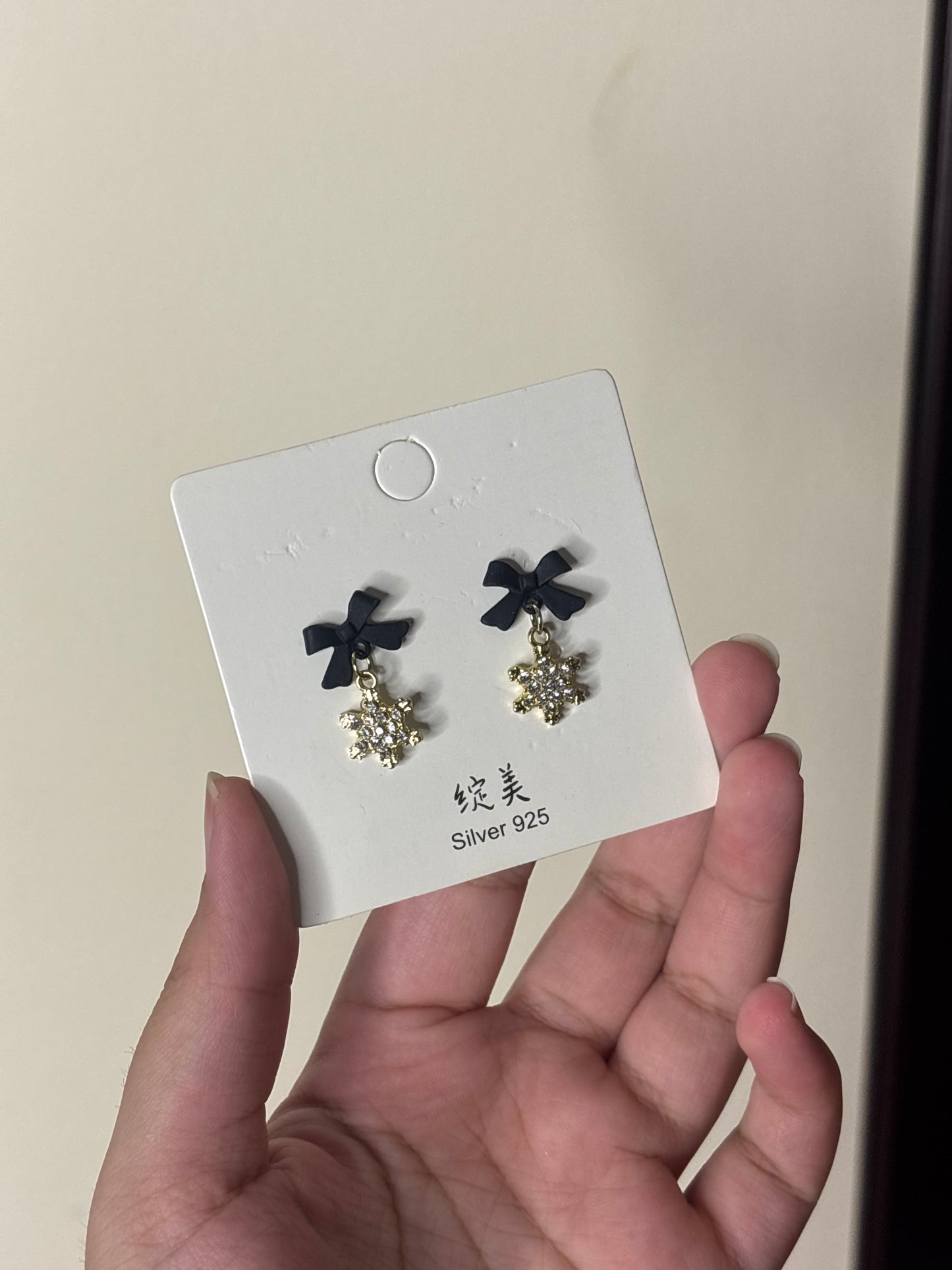 Star & Bow Earrings (Sterling Silver 925)