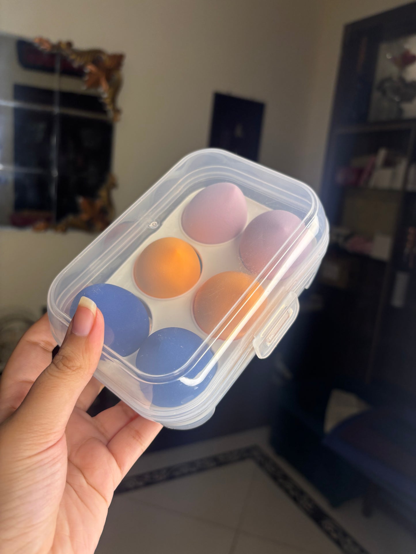 Box of 6 Beauty Blenders in Plastic Box (Random Colours)