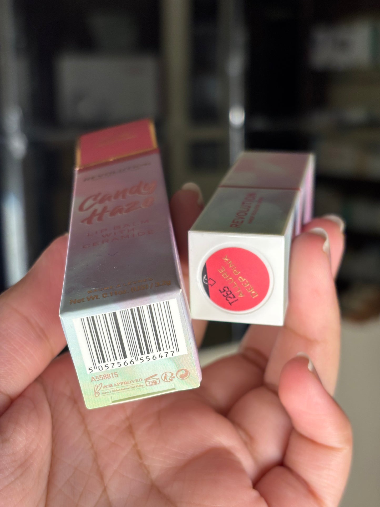 Revolution Candy Haze Lip Balm with Ceramide Shade Allure Deep Pink