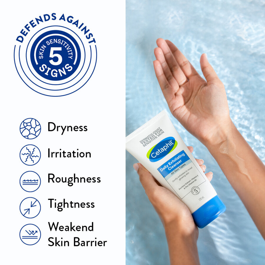 Cetaphil Daily Exfoliating Cleanser 178ml | Gentle Exfoliating Face Wash