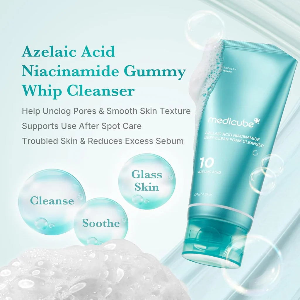 Medicube Azelaic Acid Niacinamide Gummy Whip Cleanser