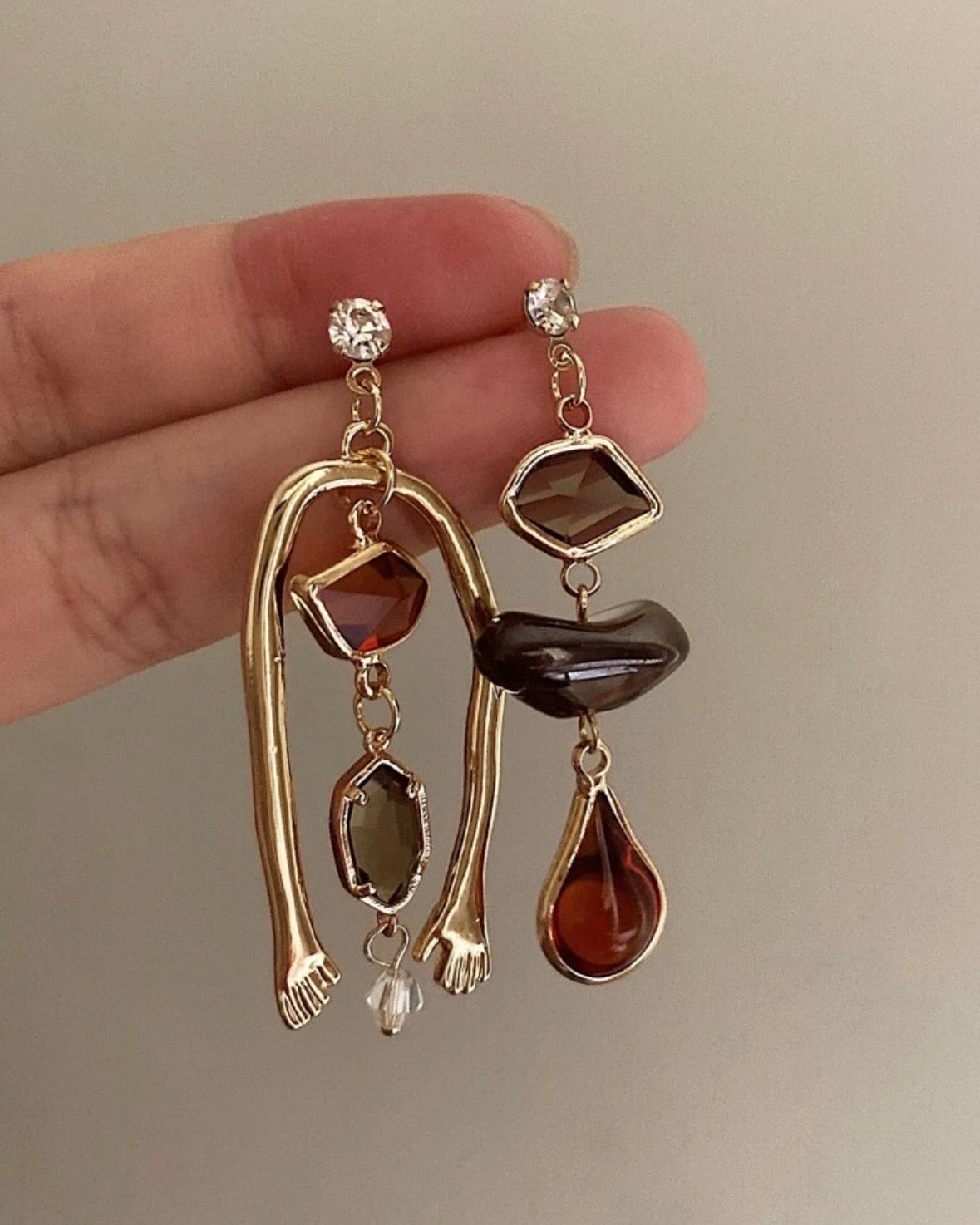 Abstract Asymmetrical Oversized Earrings