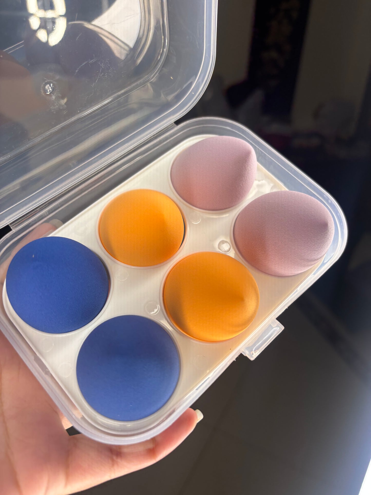 Box of 6 Beauty Blenders in Plastic Box (Random Colours)