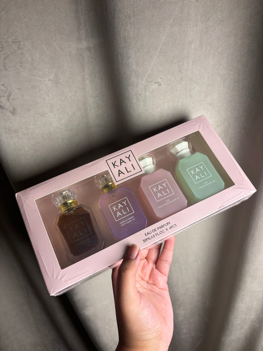 KAYALI Gift Set of 4 | Vanilla 28, Vanilla Candy, Yum Boujee Marshmallow & Yum Pistachio Gelato