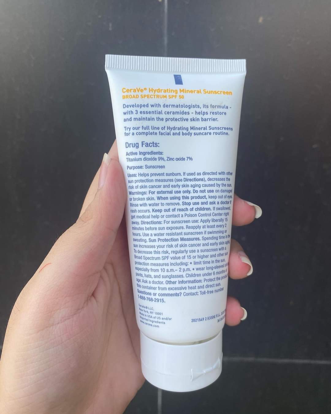 CeraVe Hydrating Mineral Sunscreen Spf 50