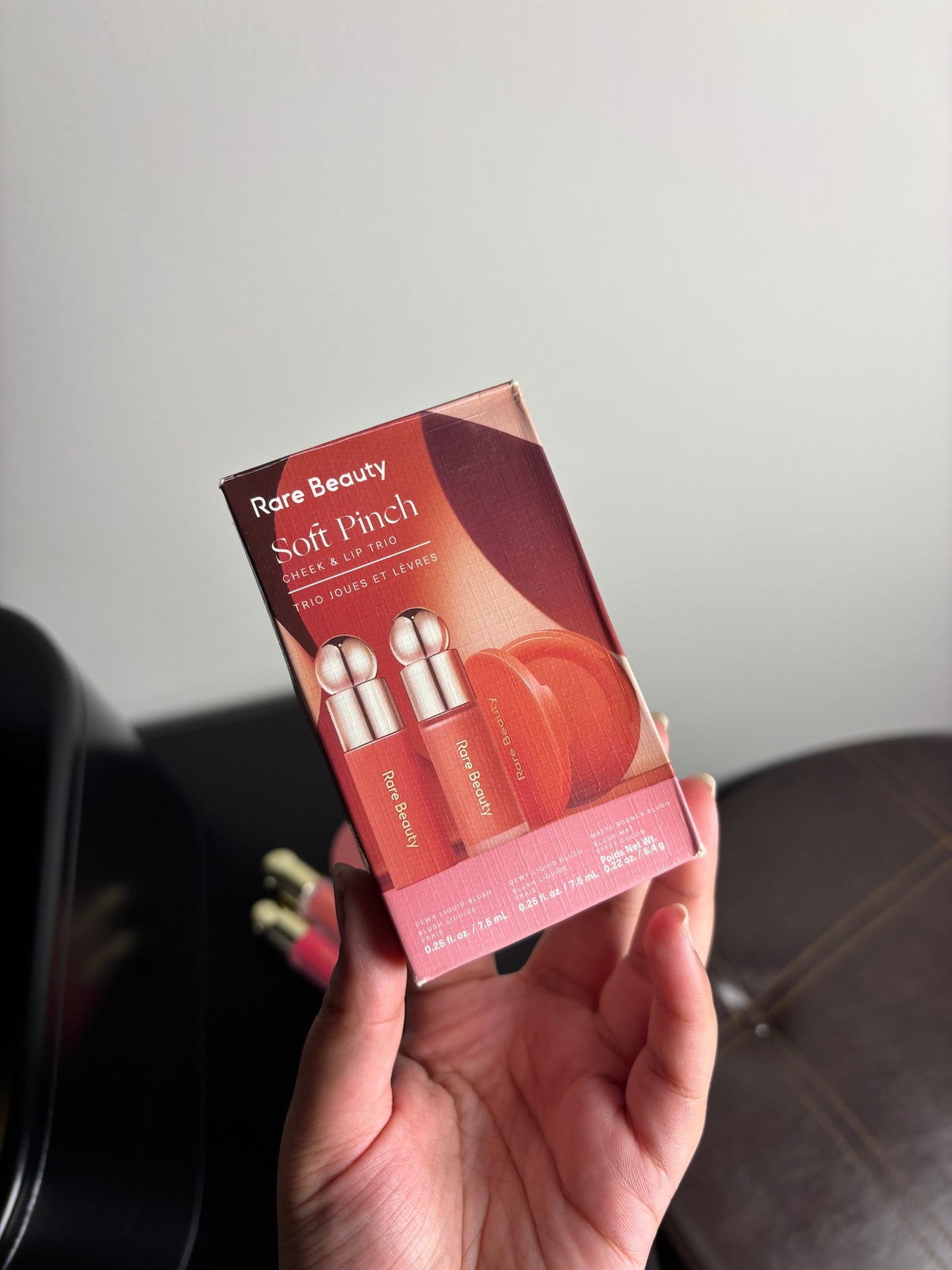 Rare Beauty Soft Pinch Cheek & Lip Trio (Shade Lucky & Happy in Liquid Blush. Shade Hope in Matte Bouncy Blush)