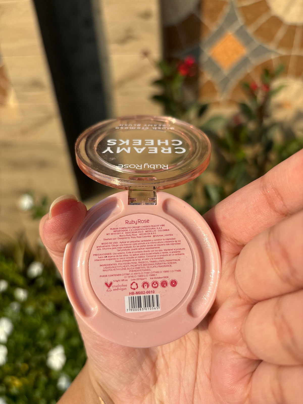 Ruby Rose Creamy Cheeks Blush Shade Peachy Vibe