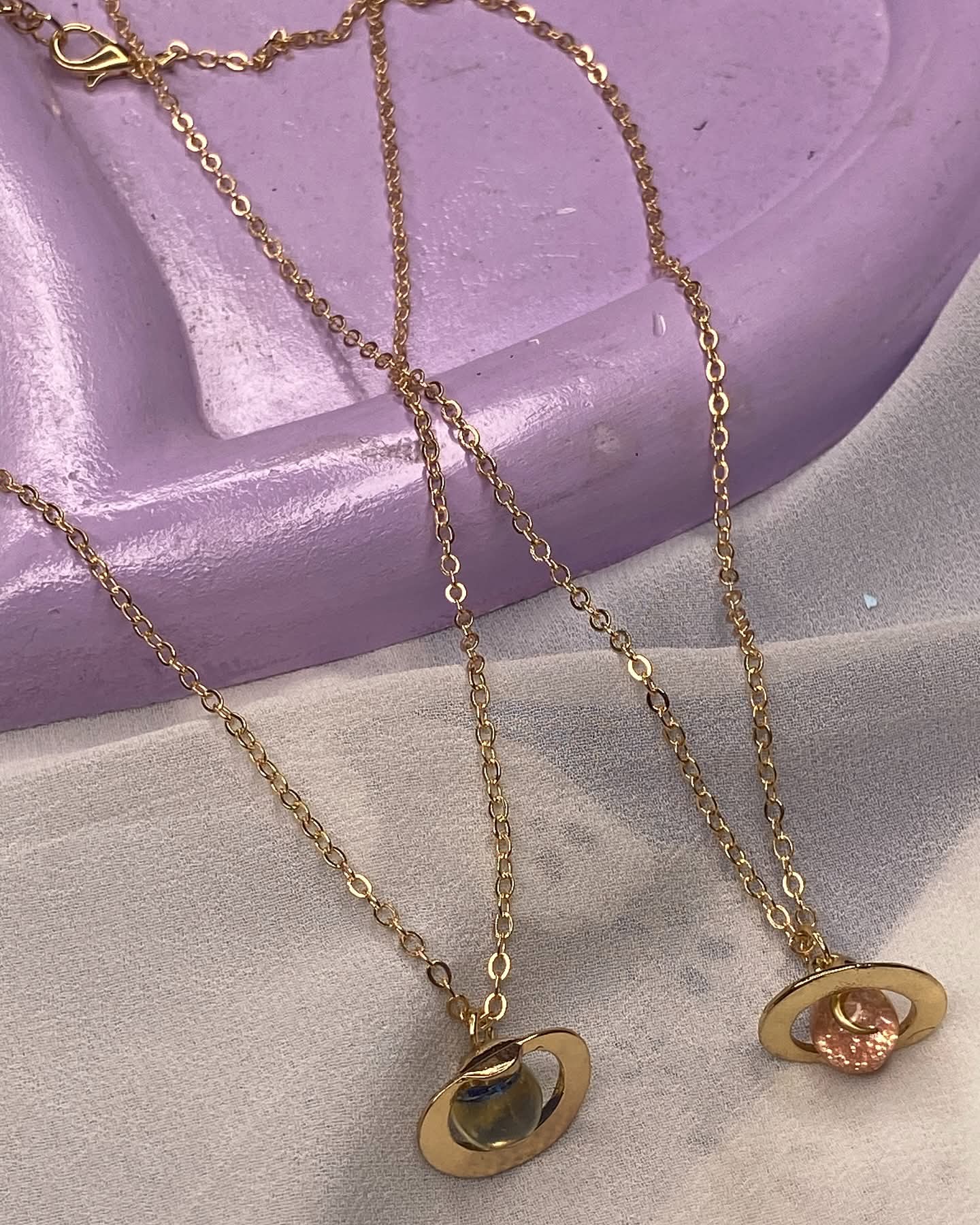 Space set of 2 pendants