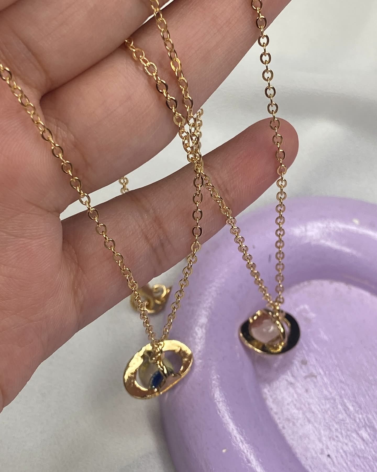 Space set of 2 pendants