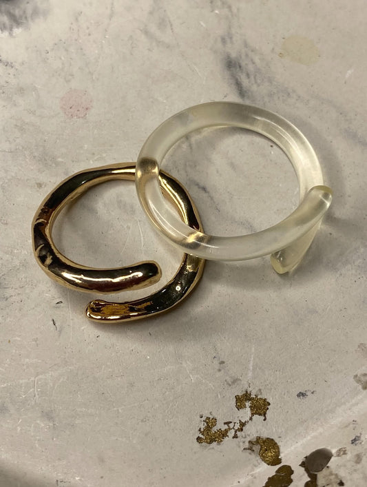 Set of 2 aesthetic rings