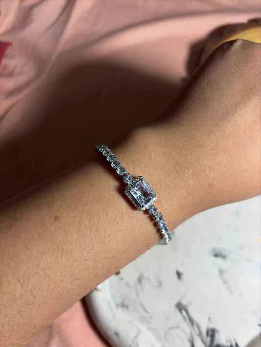 Blingy silver bracelet