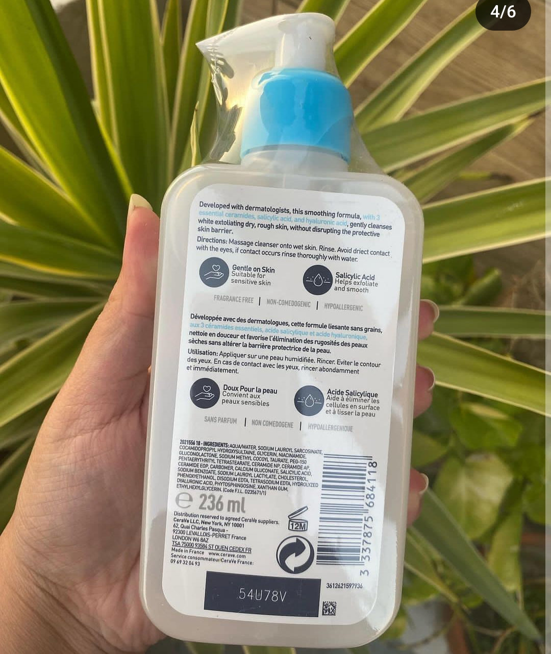Cerave SA smoothing cleanser for dry to very dry skin