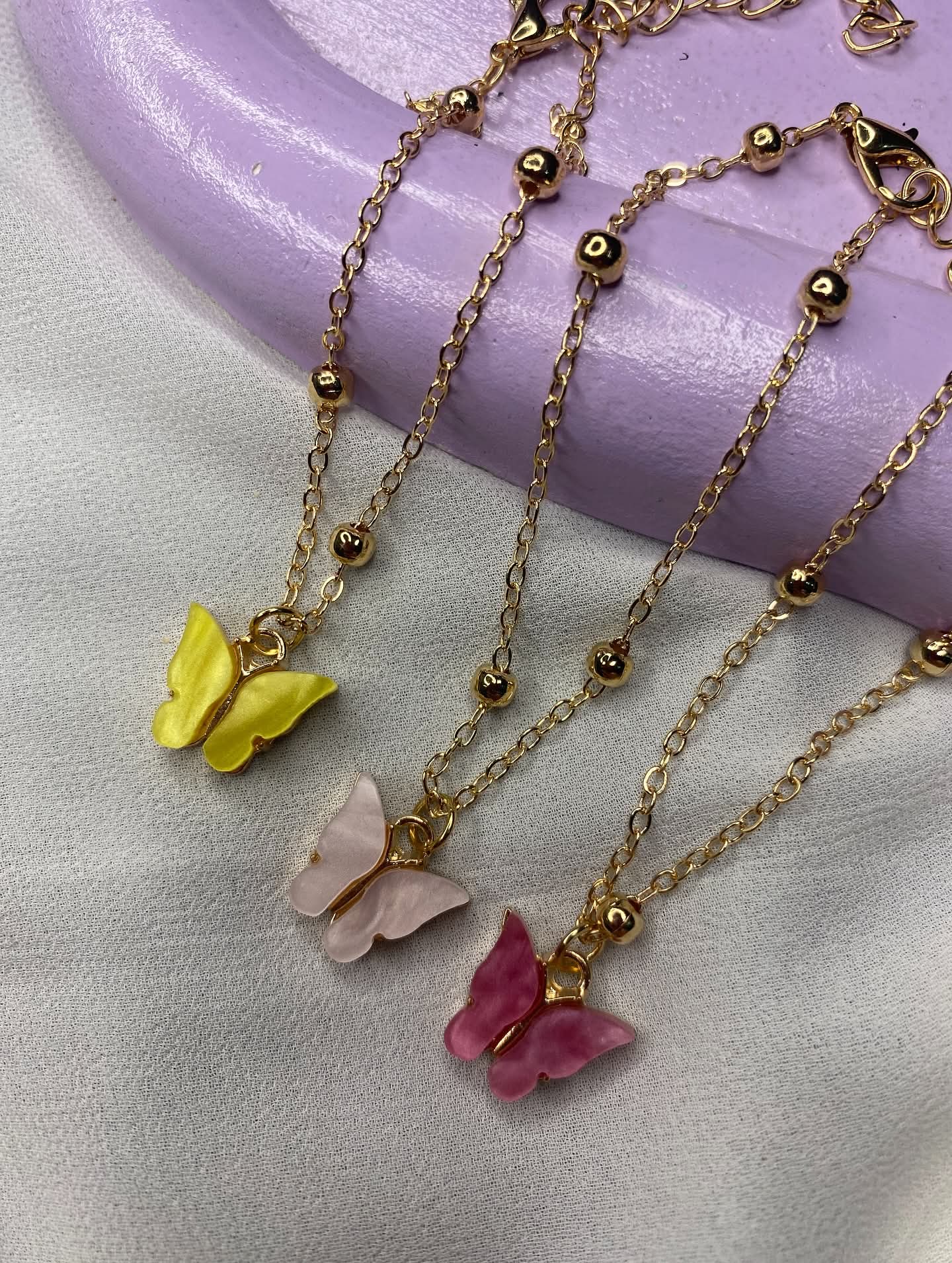 Set of 3 butterfly bracelets