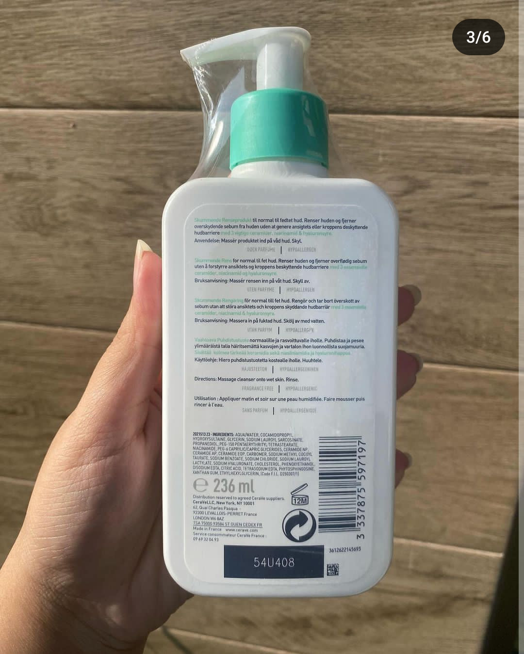 Cerave foaming cleanser for normal to oily skin