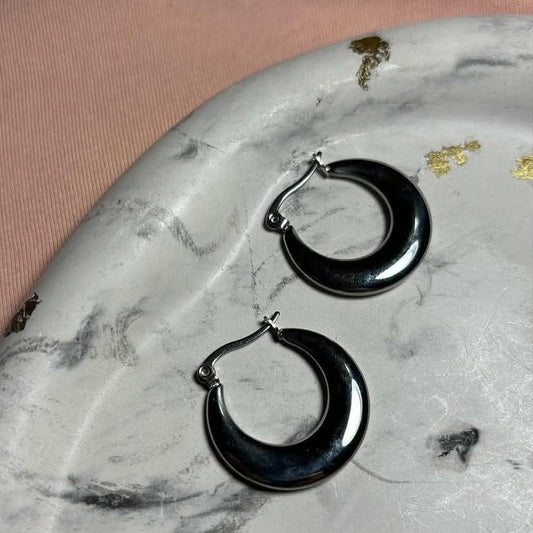 Silver hoops